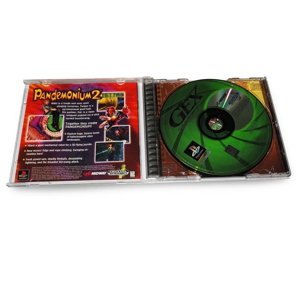 Gex Enter the Gecko Sony PlayStation 1 PS1 CIB SLUS-00598 Midway Retro Game